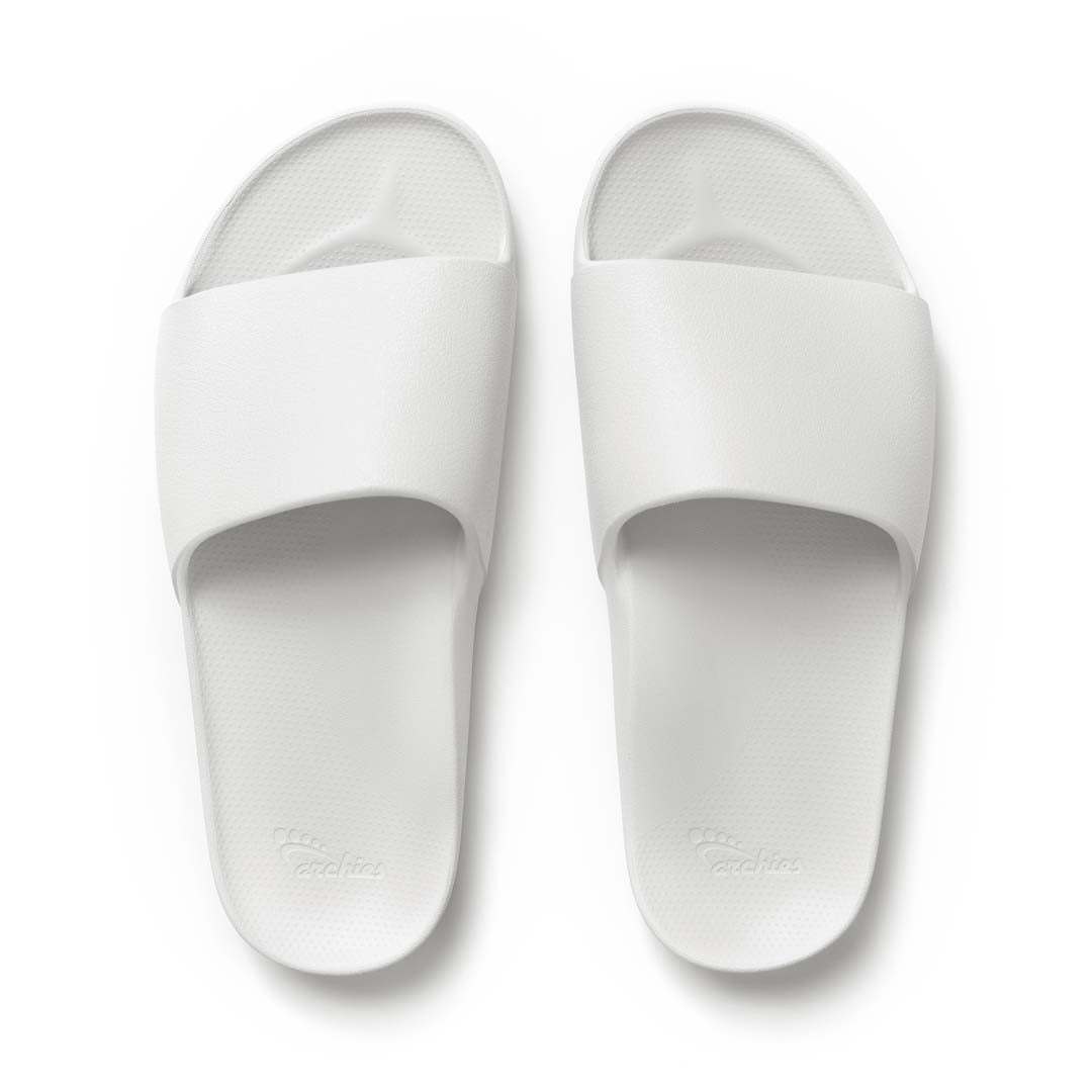 Arch Support Slides - Classic - White – Archies Footwear Pty Ltd
