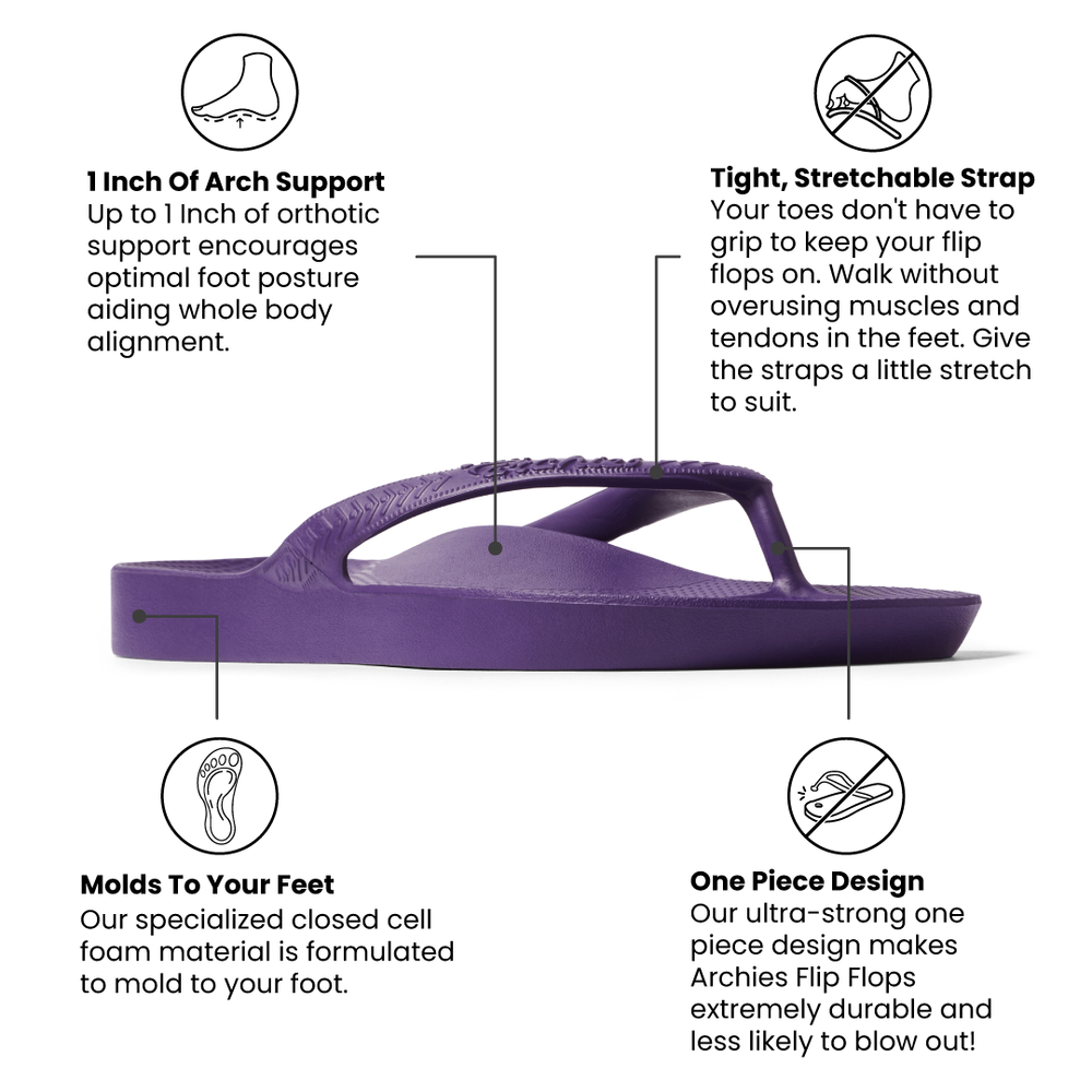  Arch Support Flip Flops - Classic - Acai Purple 