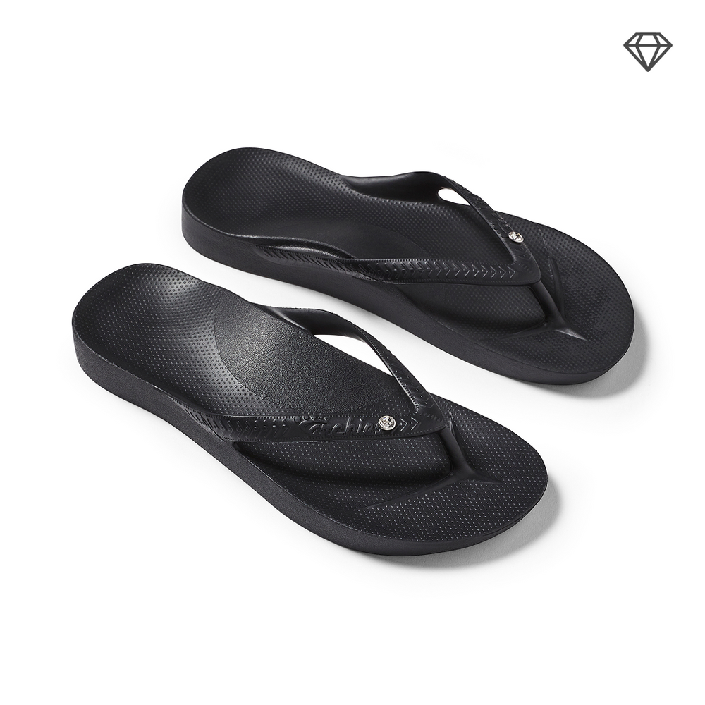  Arch Support Flip Flops - Classic - Crystal Black 
