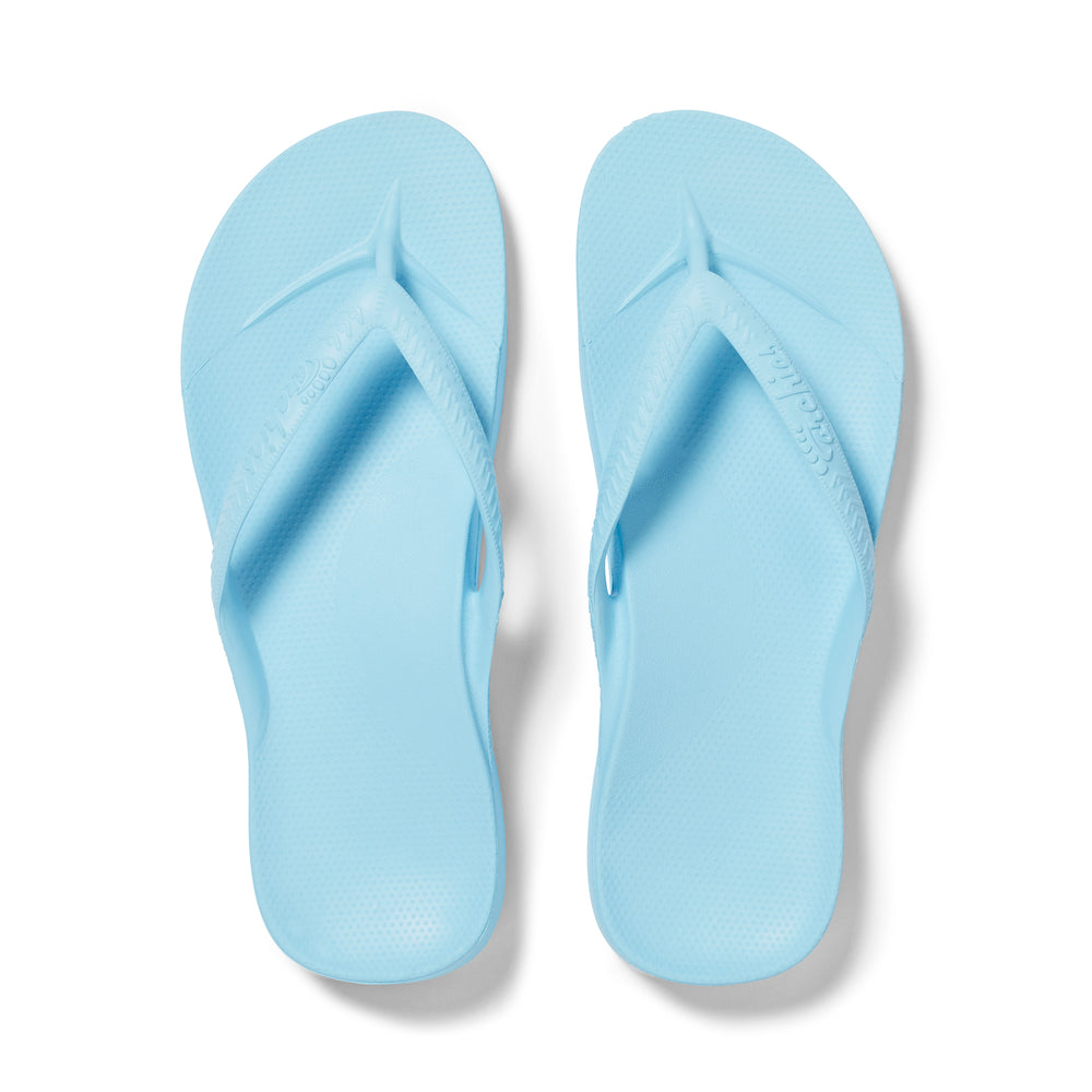 Arch Support Flip Flops - Classic - Sky Blue – Archies Footwear