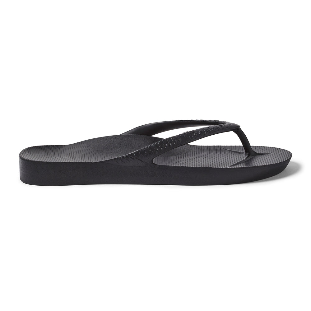Arch Support Flip Flops - Classic - Black – Archies Footwear Pty Ltd.