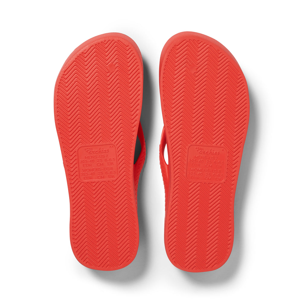 Orange Arch Support Thongs