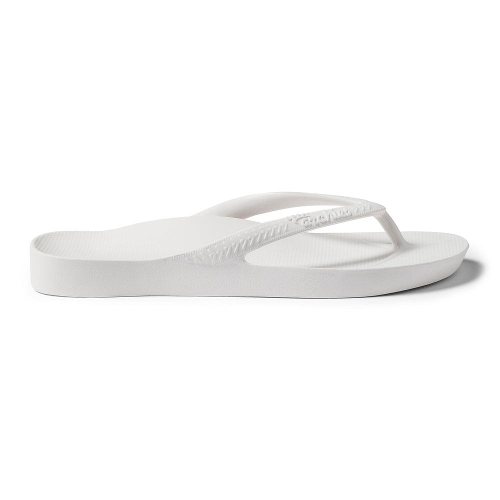 Arch Support Flip Flops - Classic - White – Archies Footwear Pty Ltd.